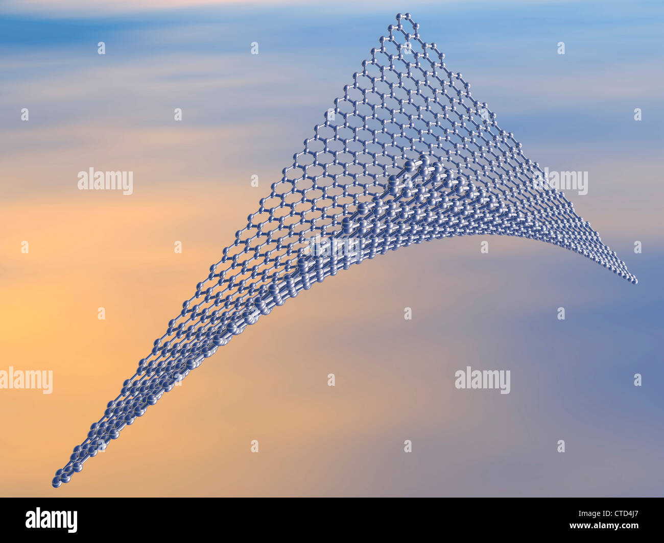 Feuille de graphène artwork Banque D'Images