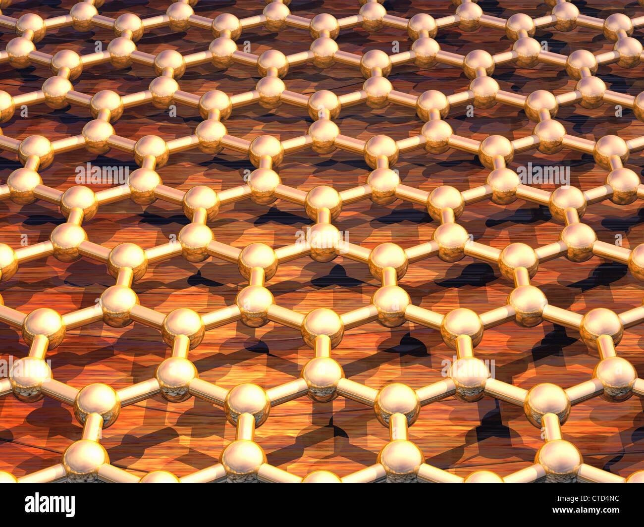 Feuille de graphène artwork Banque D'Images