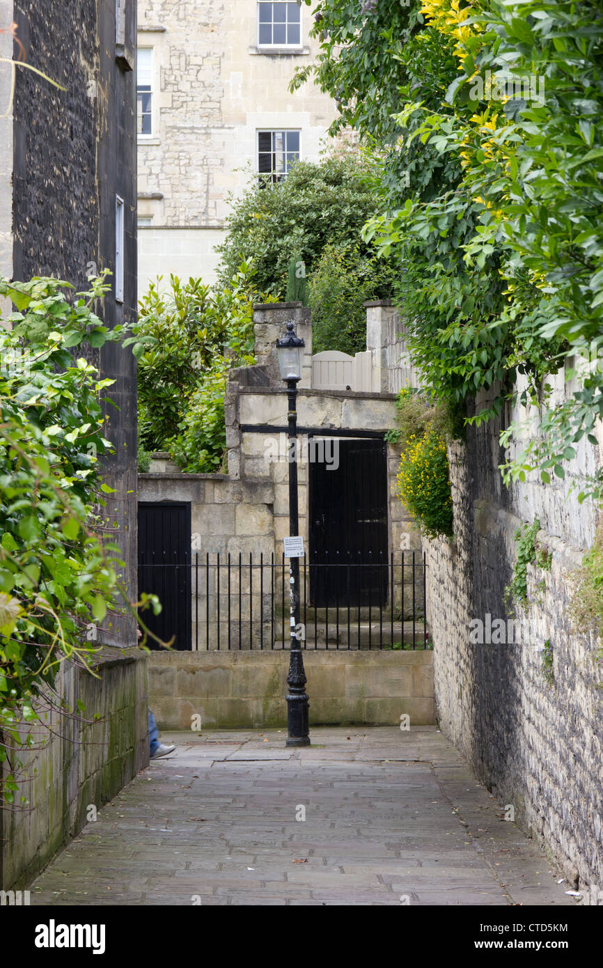 Ruelle dans le centre-ville de Bath Banque D'Images