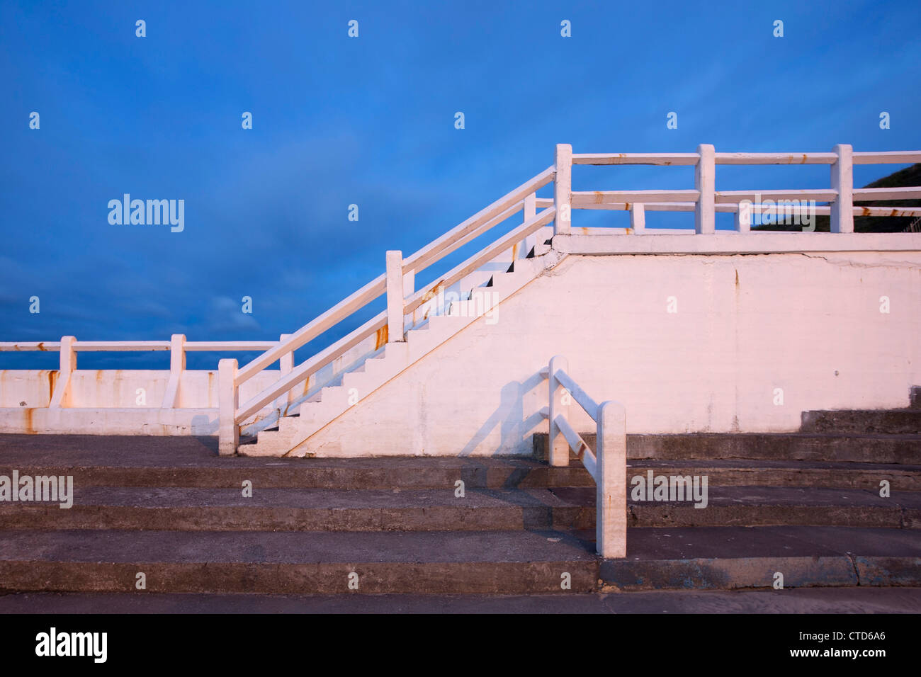 La nuit Lido Tynemouth Banque D'Images