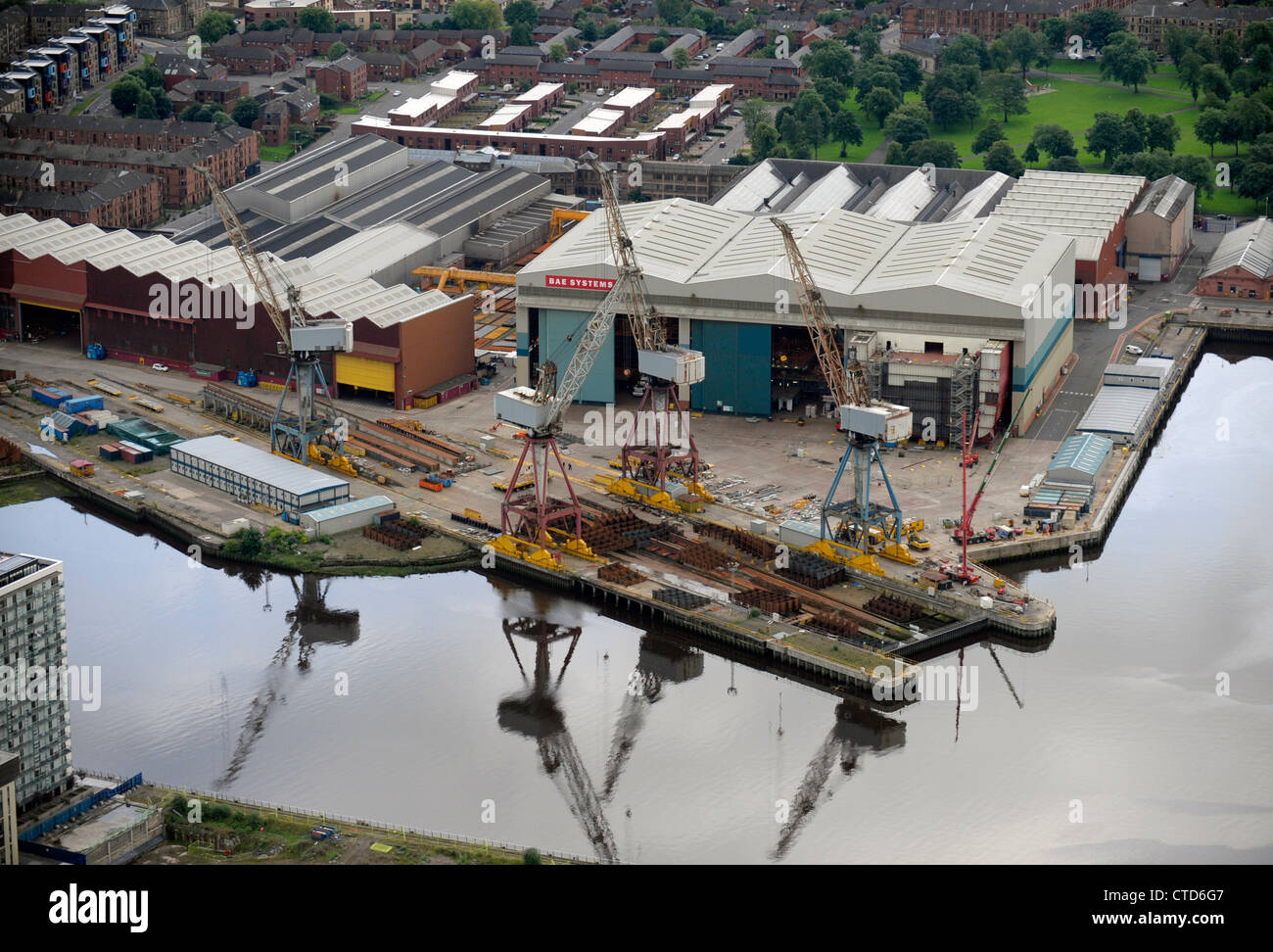 BAE Systems, sur la rivière Clyde Glasgow Banque D'Images