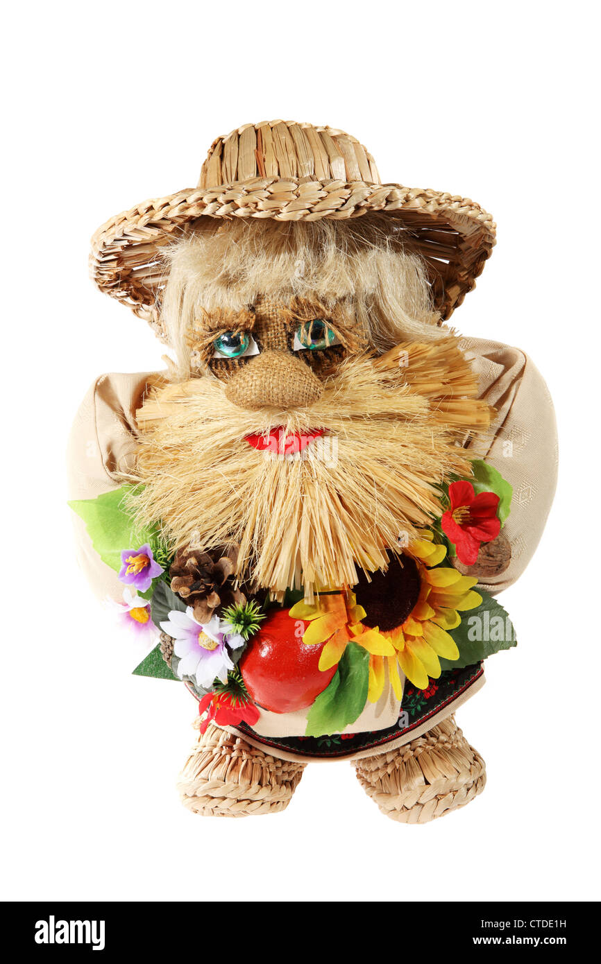 Rag-doil ou apotrope pour œil apotropaïque sous forme de goblin sur le fond blanc Banque D'Images