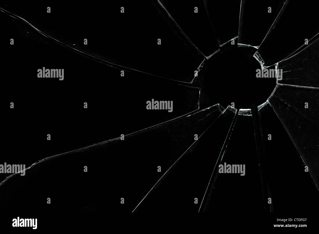 1828 et de verre brisé Banque D'Images