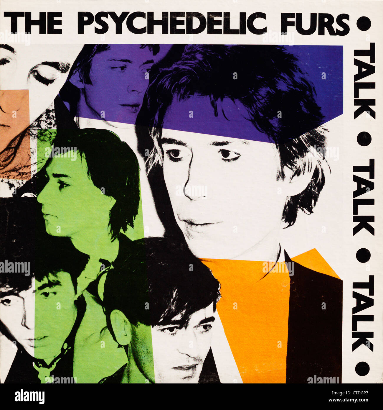 33 tours vinyle de l'album de The Psychedelic Furs - Talk Talk Talk. Usage éditorial uniquement. Utilisation commerciale interdite. Banque D'Images