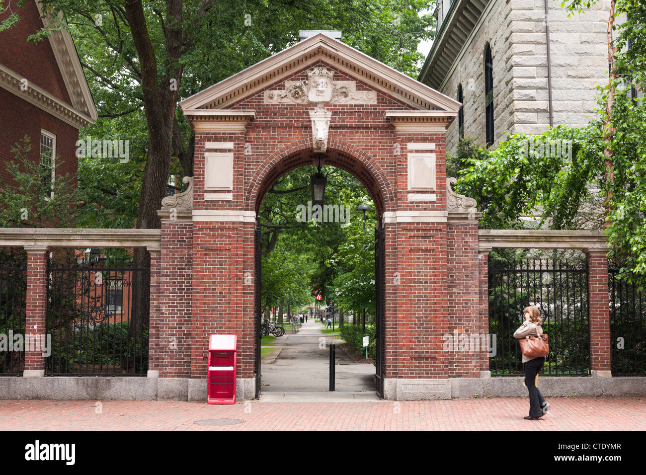 Porcellian Gate McKean, Cambridge, MA Banque D'Images