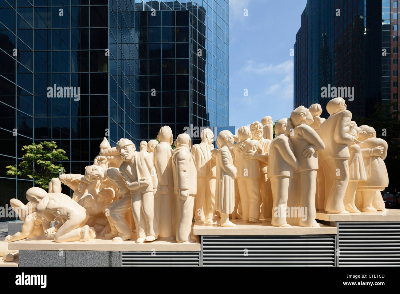 La sculpture la foule illuminée, Montréal Banque D'Images