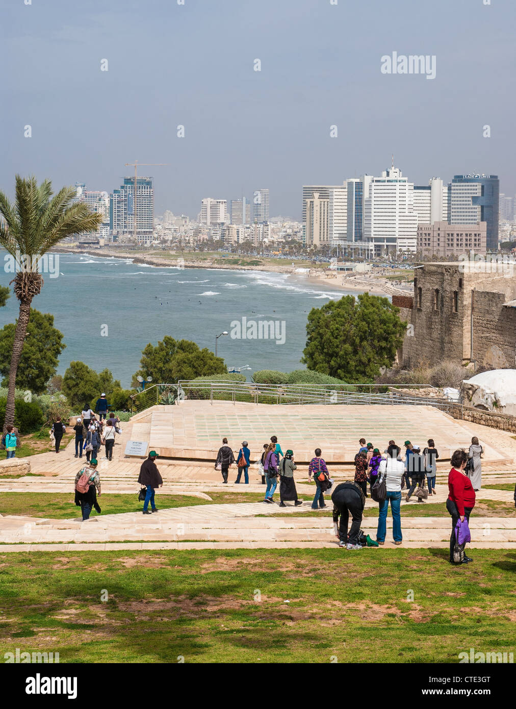 Tel aviv beach panorama. Jaffa. Israël. Banque D'Images
