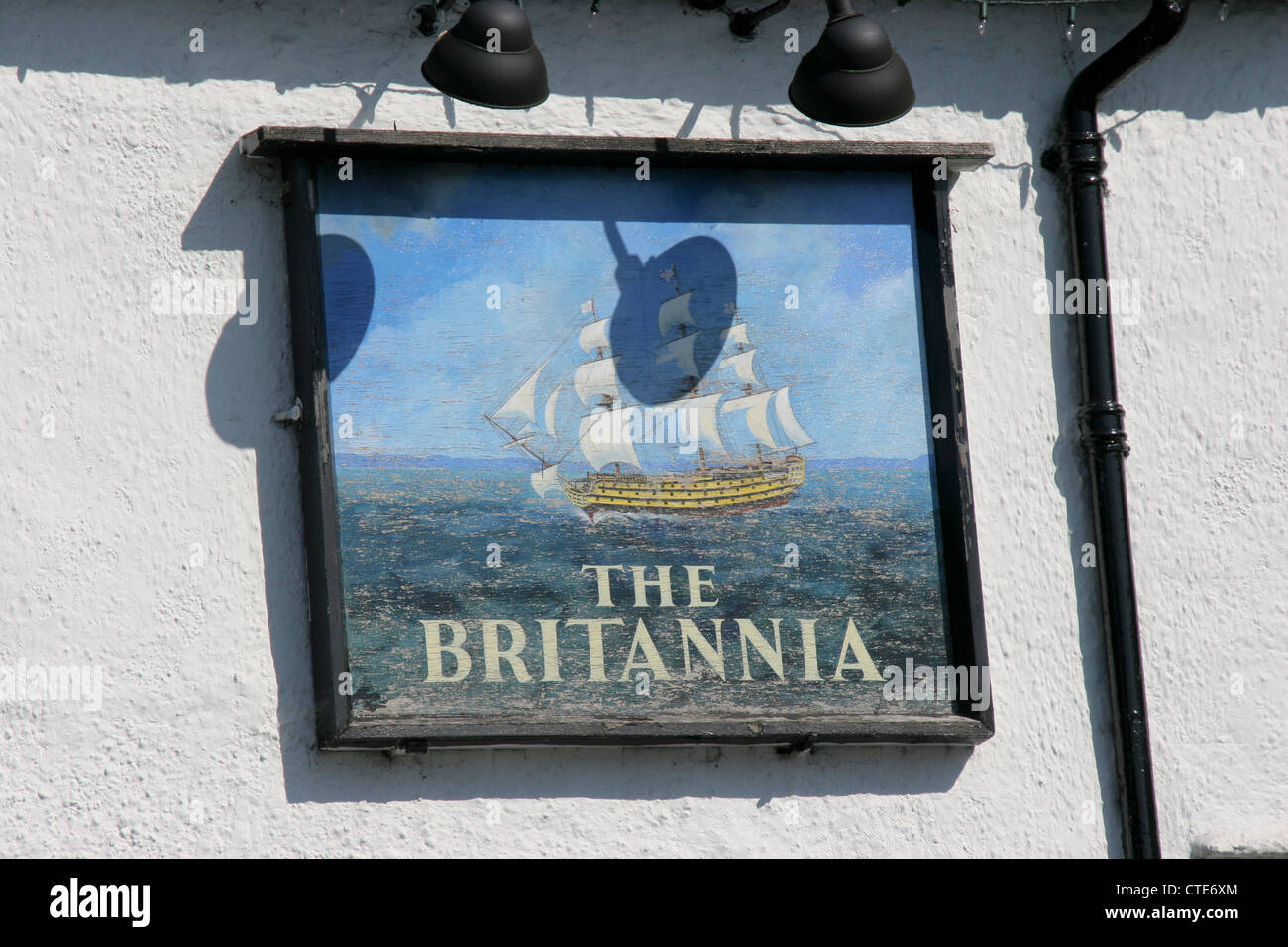 Britannia Inn signer Chapel Stile Langdale Lake District Cumbria England Banque D'Images