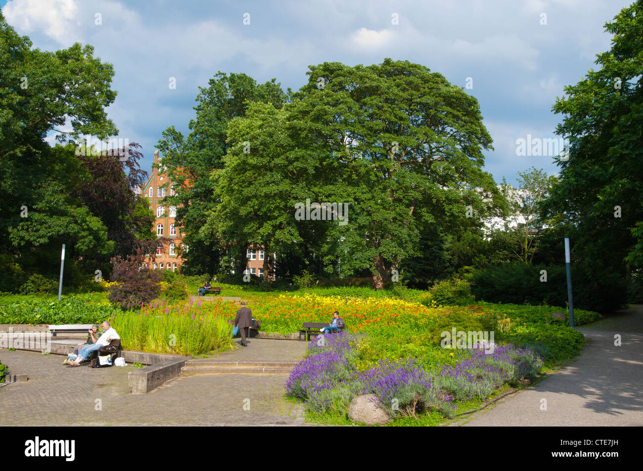 Grosse Wallanlagen park Sankt Pauli Hambourg Allemagne Europe Banque D'Images