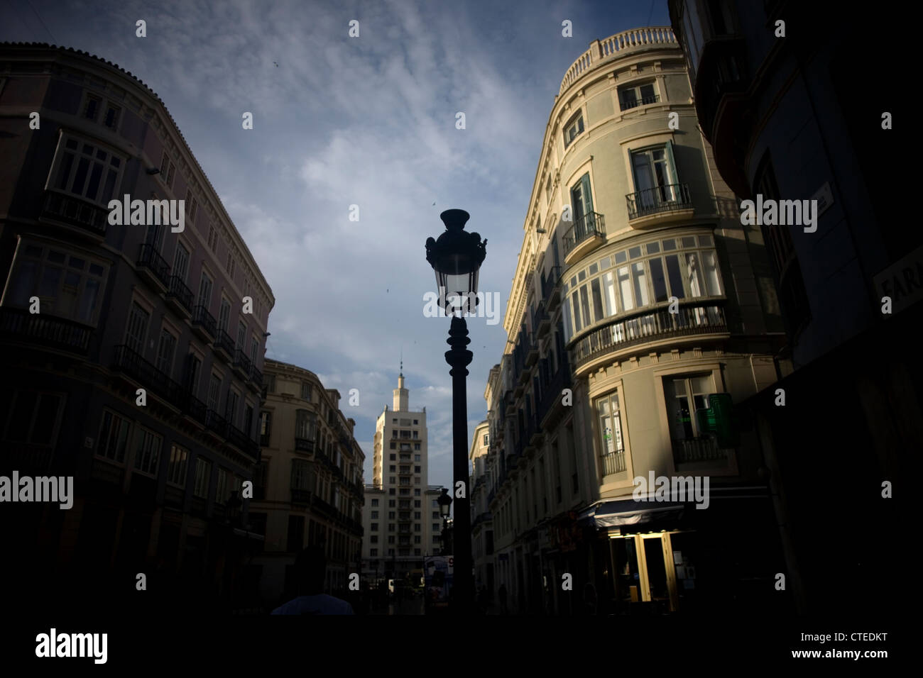 La rue Larios, Malaga, Andalousie, Espagne, le 18 mai 2012. Banque D'Images