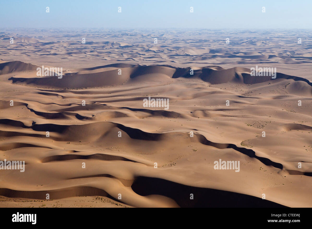 Vue aérienne du Désert du Namib, Namibie, le Parc National de Dorob Banque D'Images