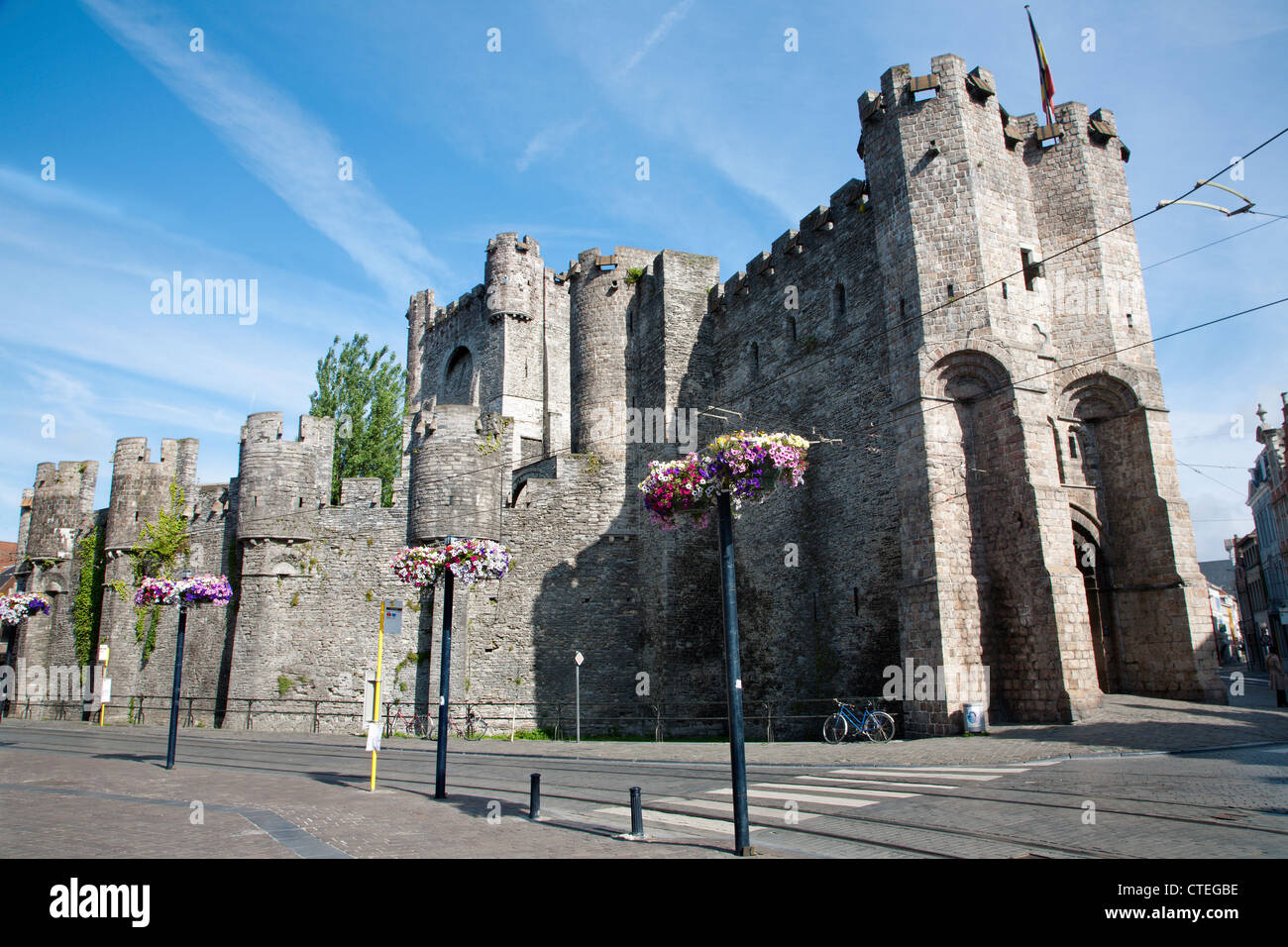 Gent - - vieux château Gravensteen, Belgique Banque D'Images