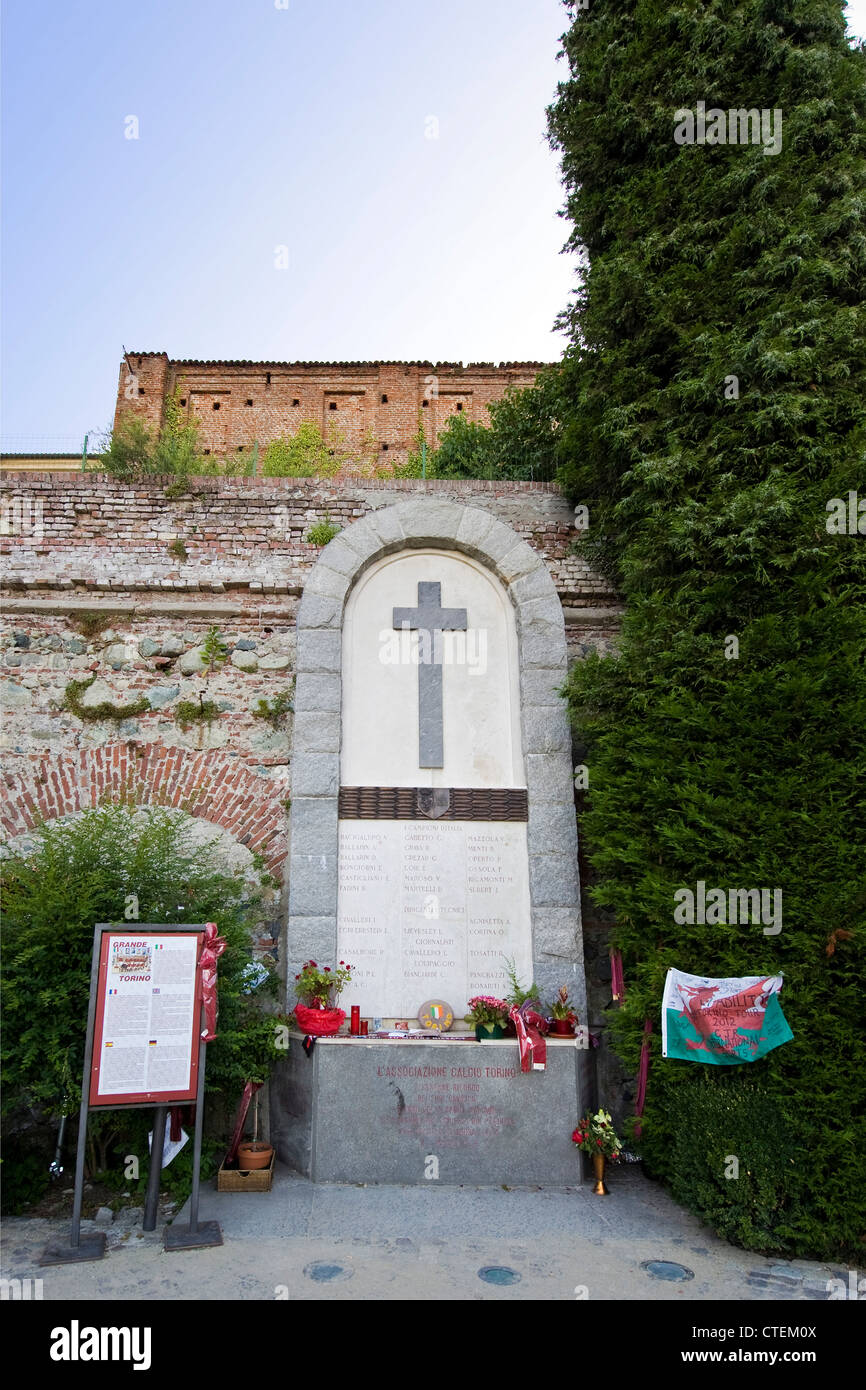 L'Italie, le Piémont, la Basilique de Superga, 'Grande Torino' memorial football Banque D'Images