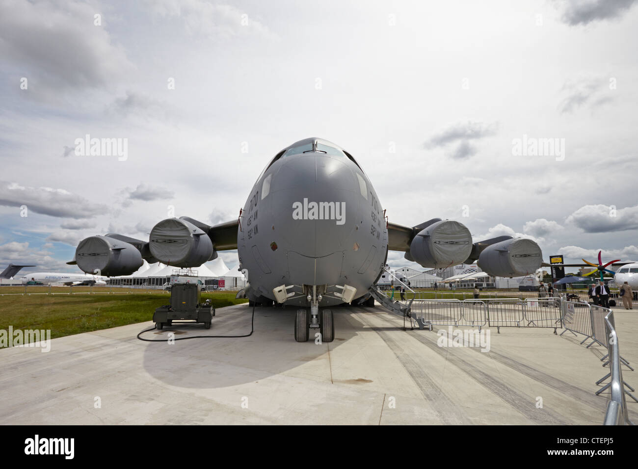 Farnborough International Airshow Boeing C-17A Globemaster III Banque D'Images Farnborough International Airshow Boeing C-17A Globemaster III Banque D'Images
