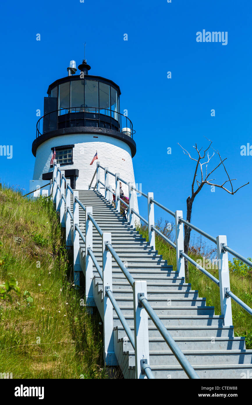 Owl's Head Light Station sur l'île de St George, comté de Knox, Maine, USA Banque D'Images