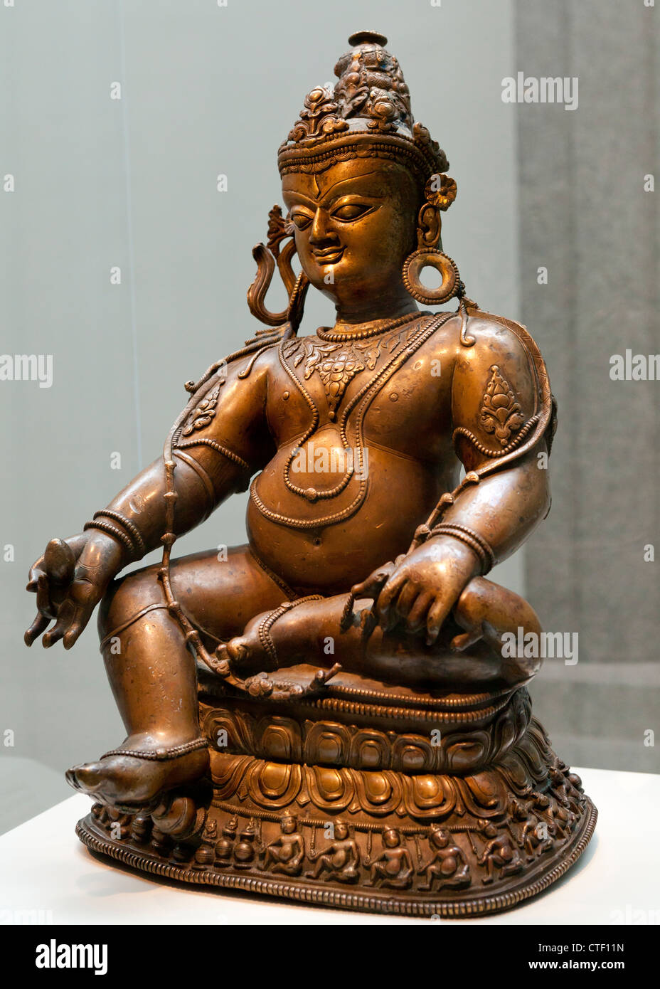 Jambhala à partir de l'ouest du Tibet, 13ème siècle - bronze Banque D'Images