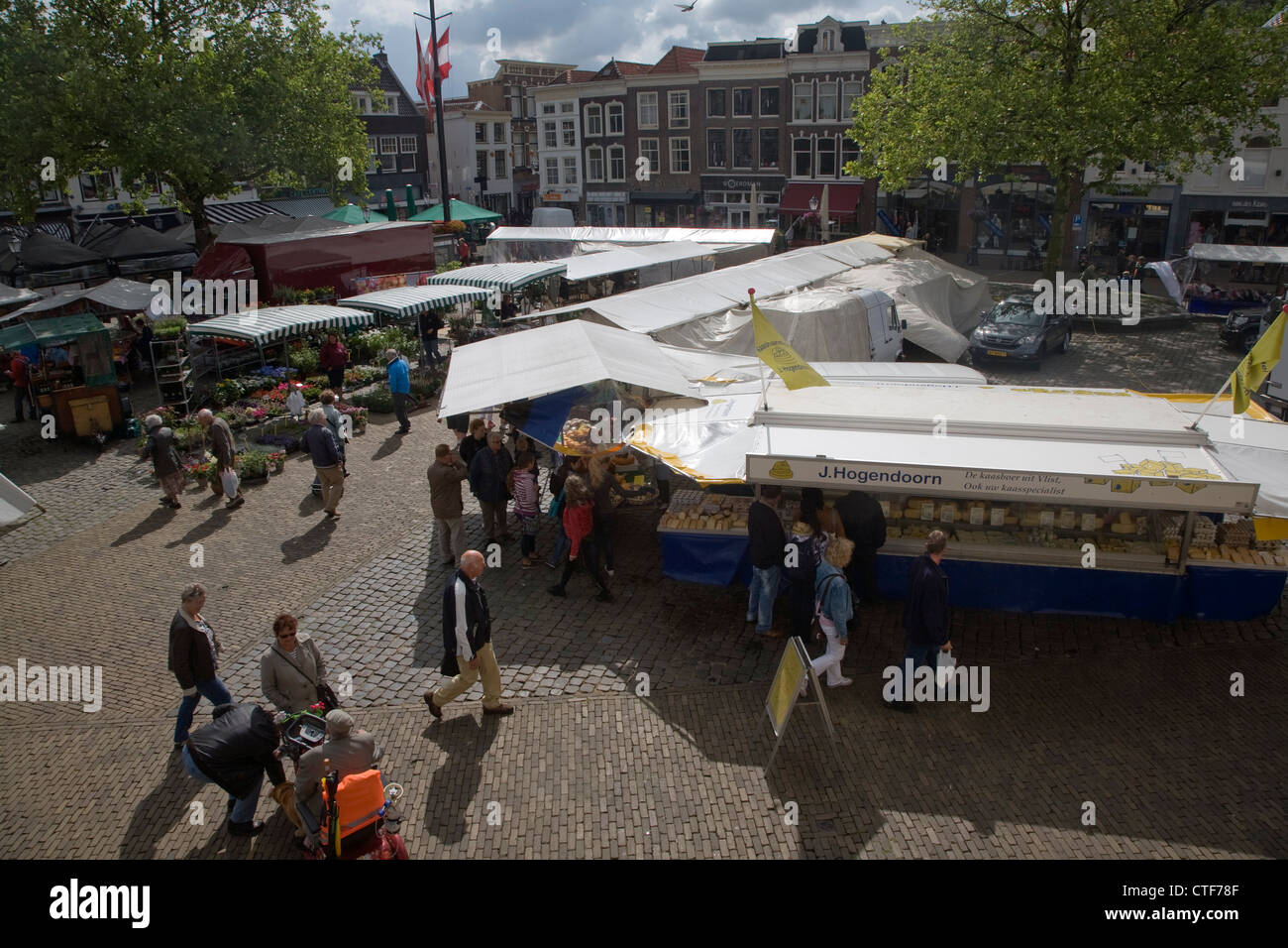 Place du marché cale Gouda, Pays-Bas Banque D'Images