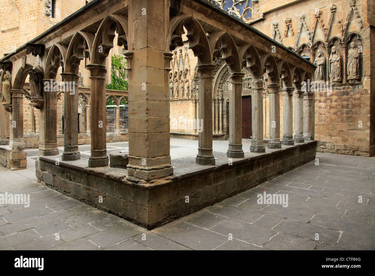 L'Espagne, Navarre, Olite, Eglise de Santa Maria la Real, l'église, Banque D'Images