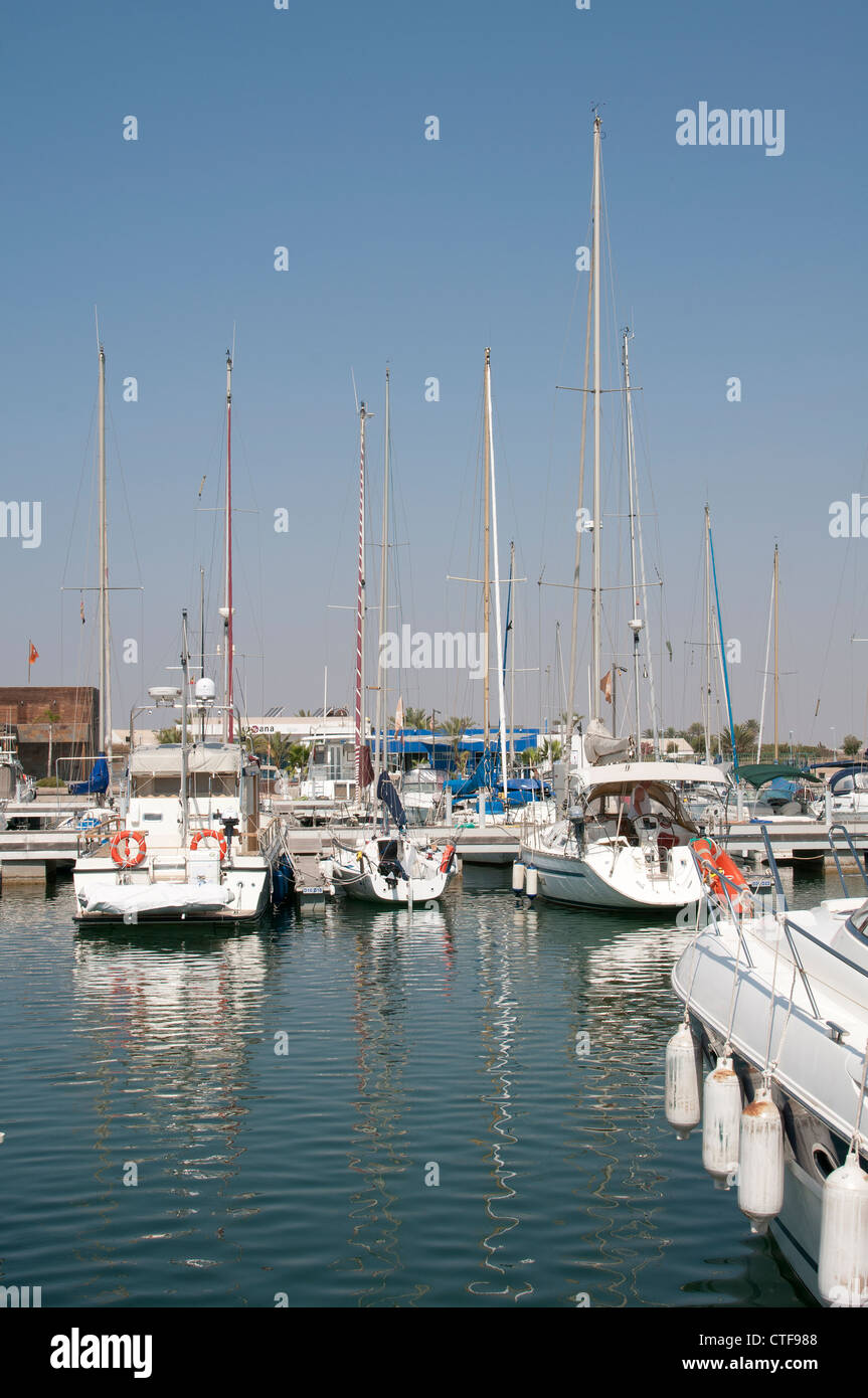 Voile marina à San Pedro del Pinatar le sud de l'Espagne Banque D'Images