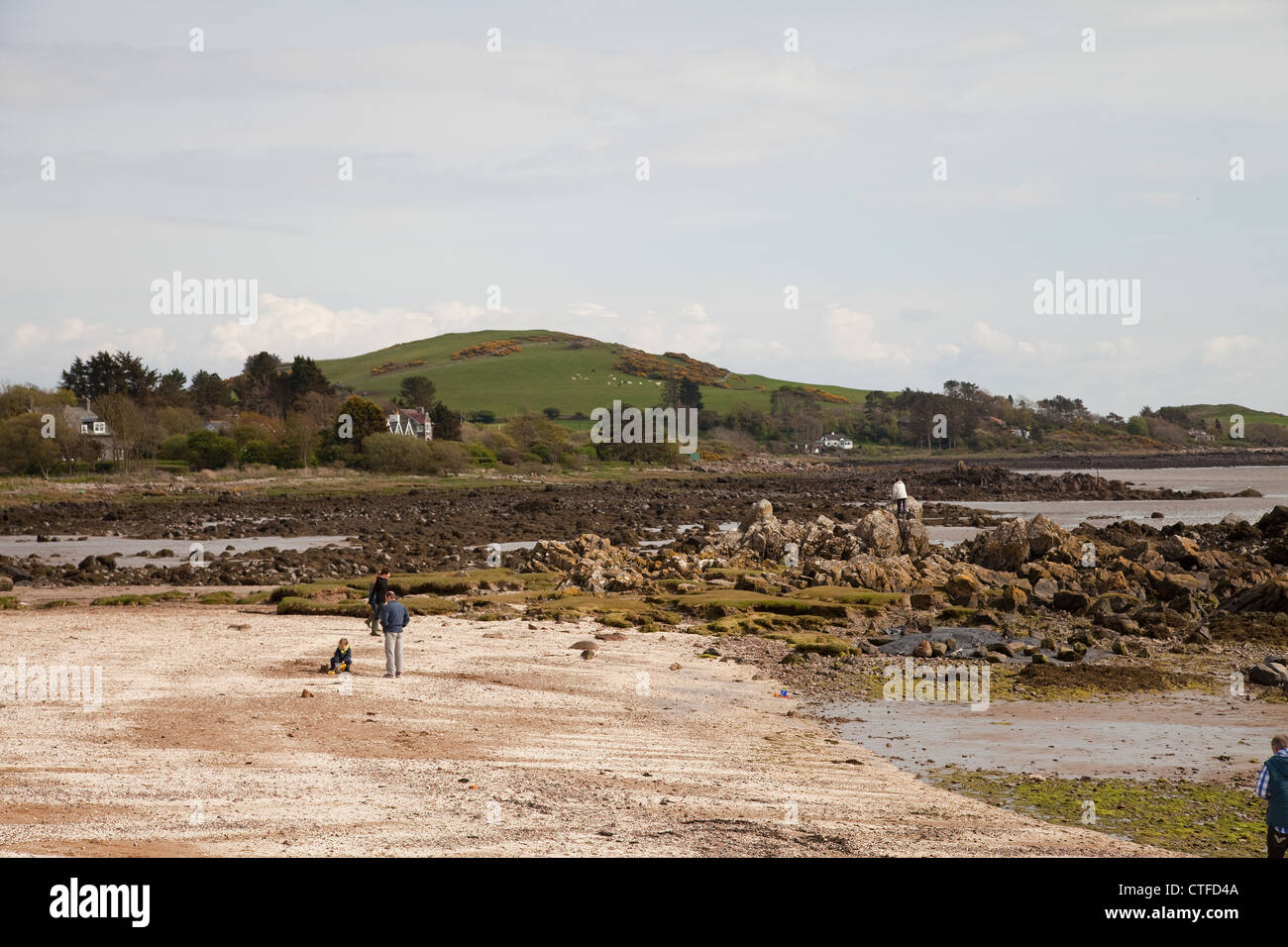 Dumfries, et Solway Firth, avec sa côte sauvage,. Banque D'Images