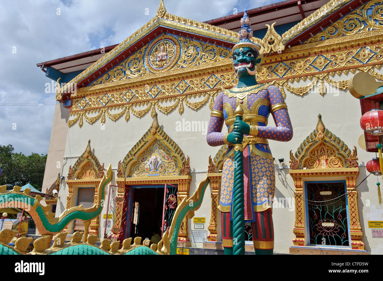 Wat Chayamangkalaram Temple bouddhiste thaï, Georgetown, Penang, Malaisie. Banque D'Images