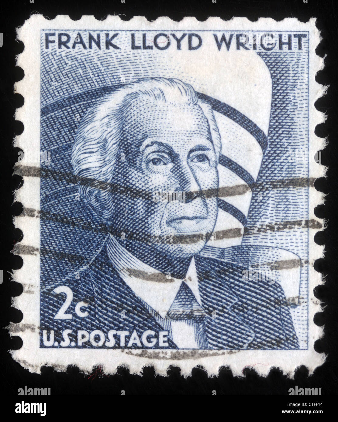 États-unis D'AMÉRIQUE - VERS 1966 : timbre imprimé aux États-Unis d'Amérique montre Frank Lloyd Wright Banque D'Images