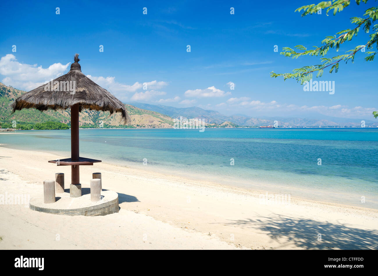 Areia branca beach près de Dili au Timor oriental, au Timor Leste Banque D'Images
