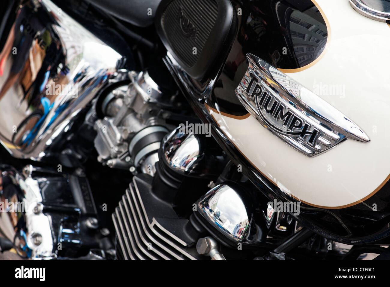 Triumph BONNEVILLE. Modern Classic Moto britannique Banque D'Images