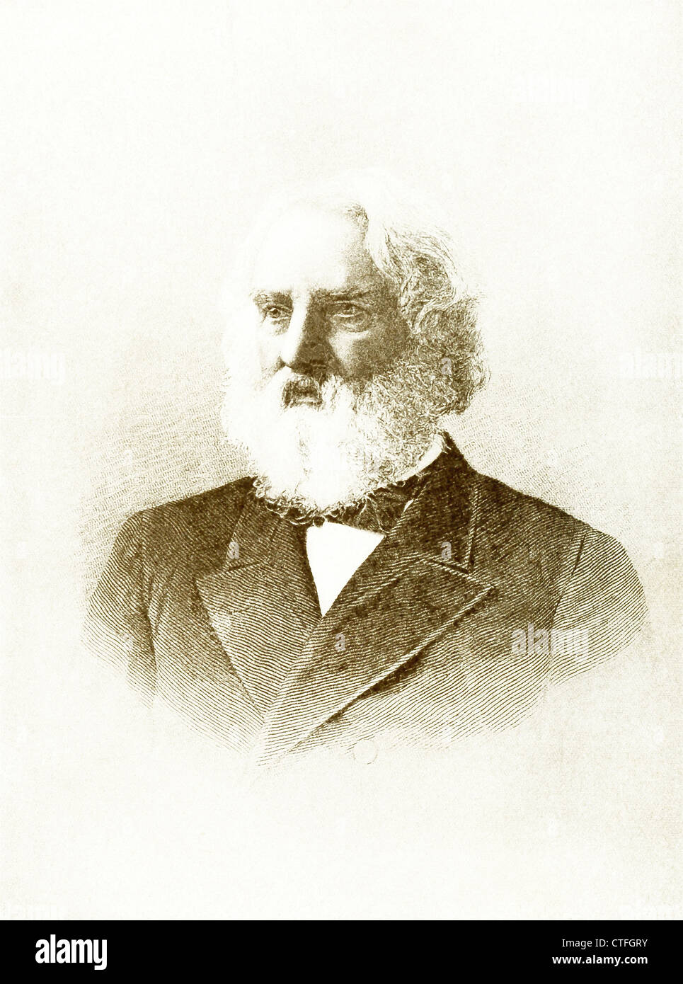 Henry Wadsworth Longfellow (1807-1882) était un poète et éducateur. Parmi ses oeuvres les plus connues est "Paul Revere's Ride". Banque D'Images