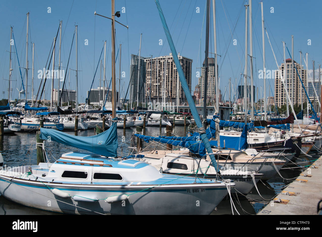 Marina municipale de Saint-Pétersbourg Saint-Pétersbourg nous en Floride Banque D'Images