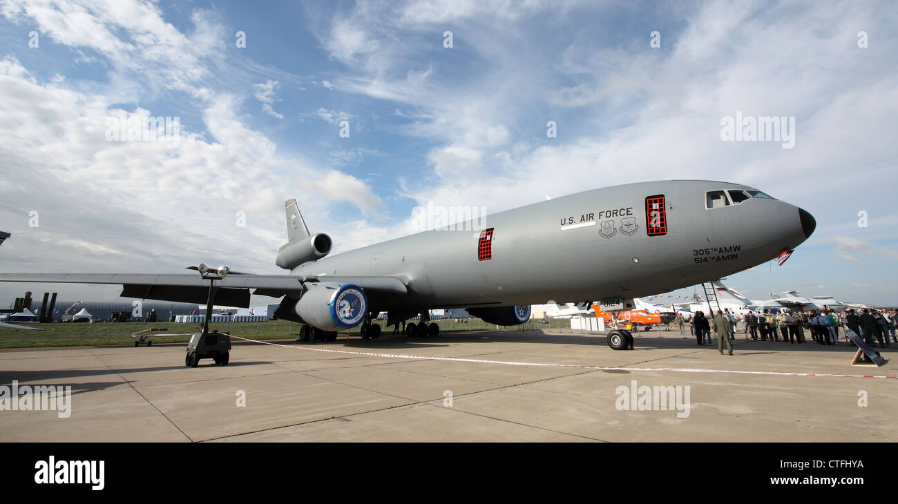 Le ravitailleur KC-10 Extender McDonnell Douglas (le Salon Aérospatial International MAKS-2011 Banque D'Images