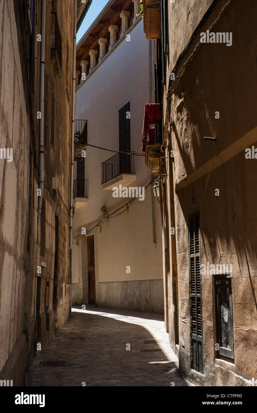 Carrer de l'Almudaina, Rue de la vieille ville, Palma, Majorque, Espagne. Banque D'Images