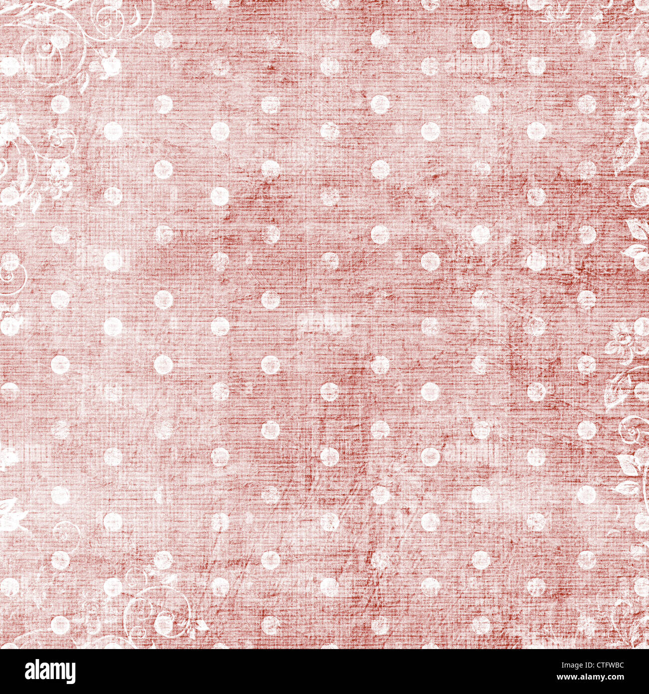 Points blancs sur fond rose Banque D'Images