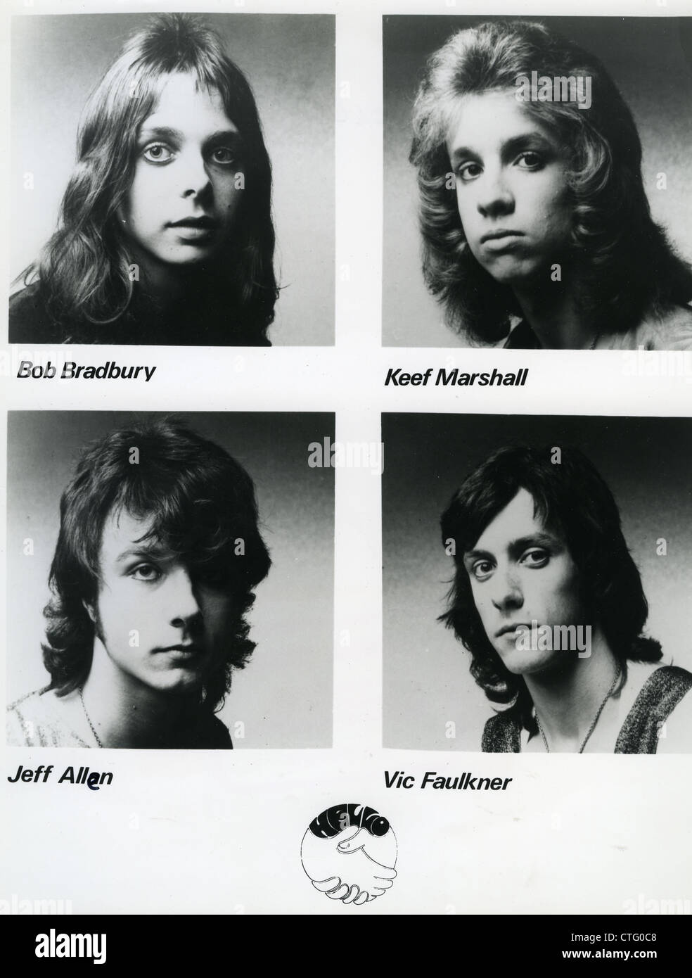 Bonjour photos promotionnelles du groupe de glam rock britannique 1971 Banque D'Images