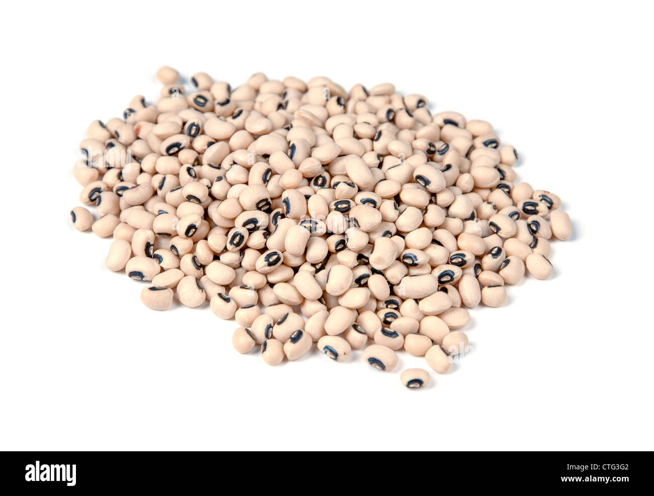 Black-eye-haricots, isolé sur fond blanc Banque D'Images