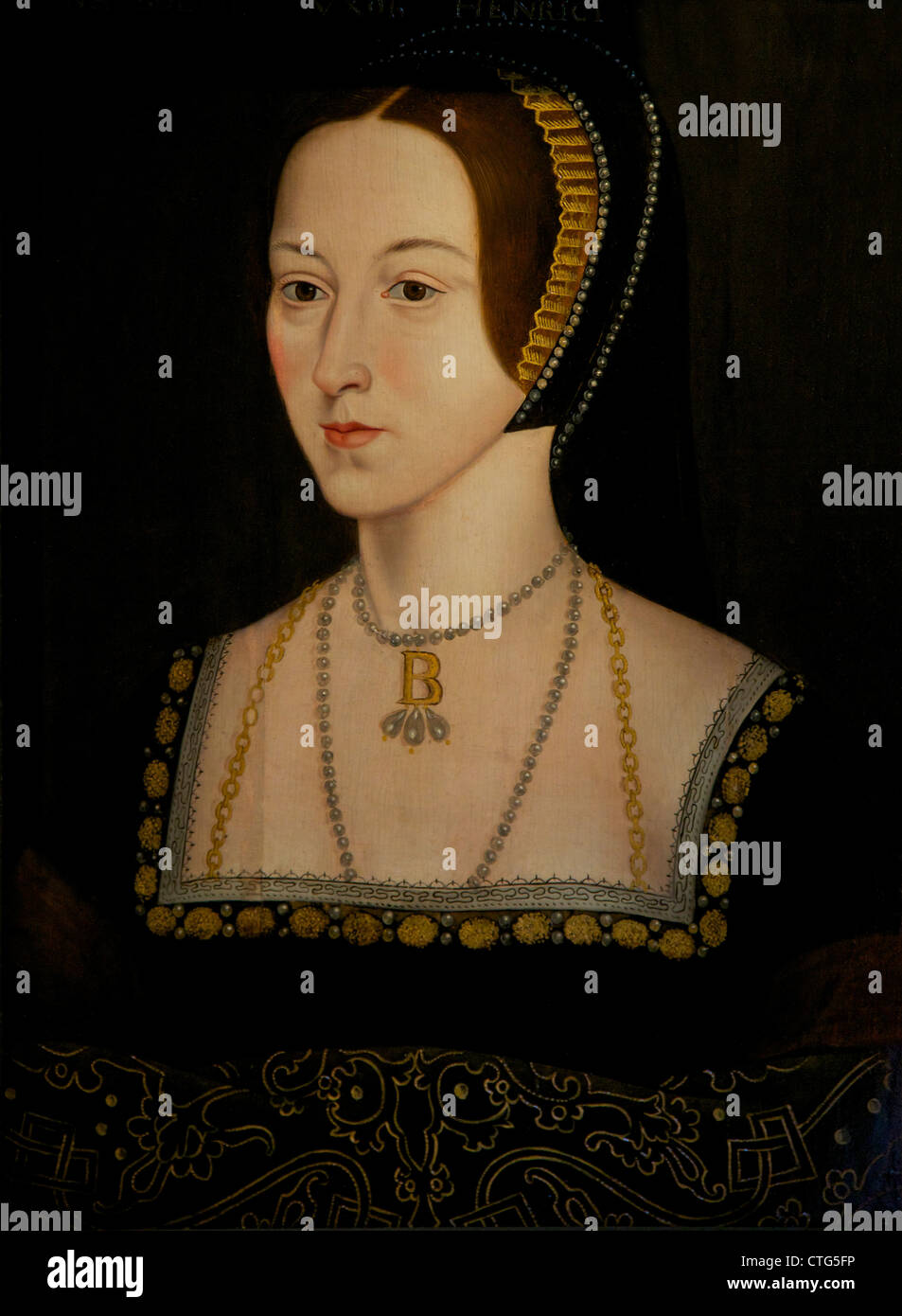 Portrait d'Anne Boleyn, artiste inconnu, England, UK, Royaume-Uni, GO, Grande Bretagne Banque D'Images