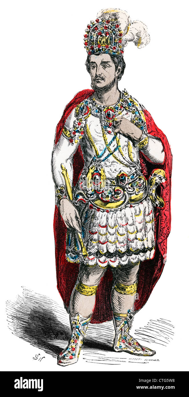 Dernier souverain Aztèque MONTEZUMA DU MEXIQUE EMPRISONNÉS PAR CONQUISTADOR ESPAGNOL CORTÈS EN 1519 Années 1500 Native American Banque D'Images
