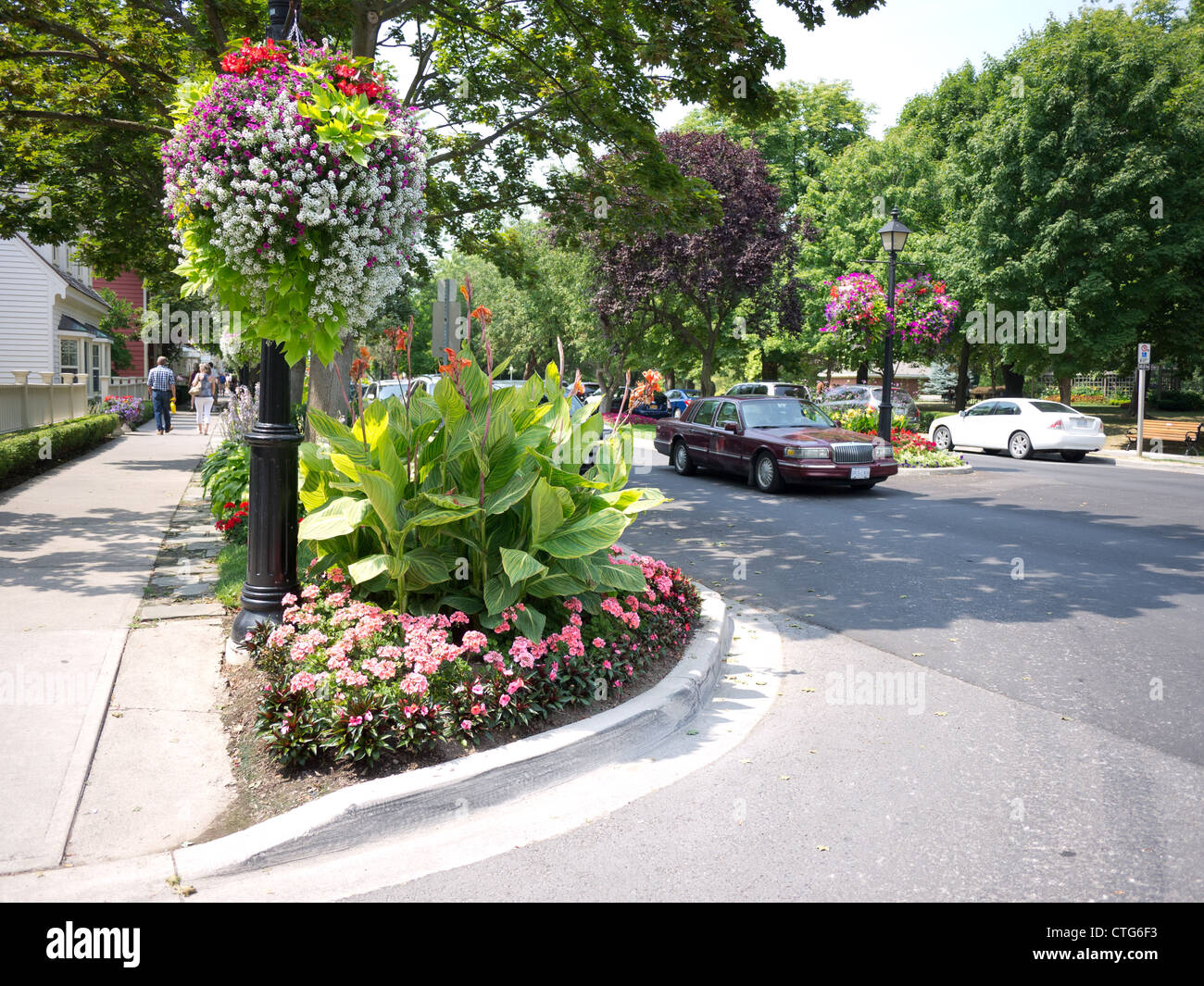 Décoration fleurs piscine Niagara sur le lac Banque D'Images