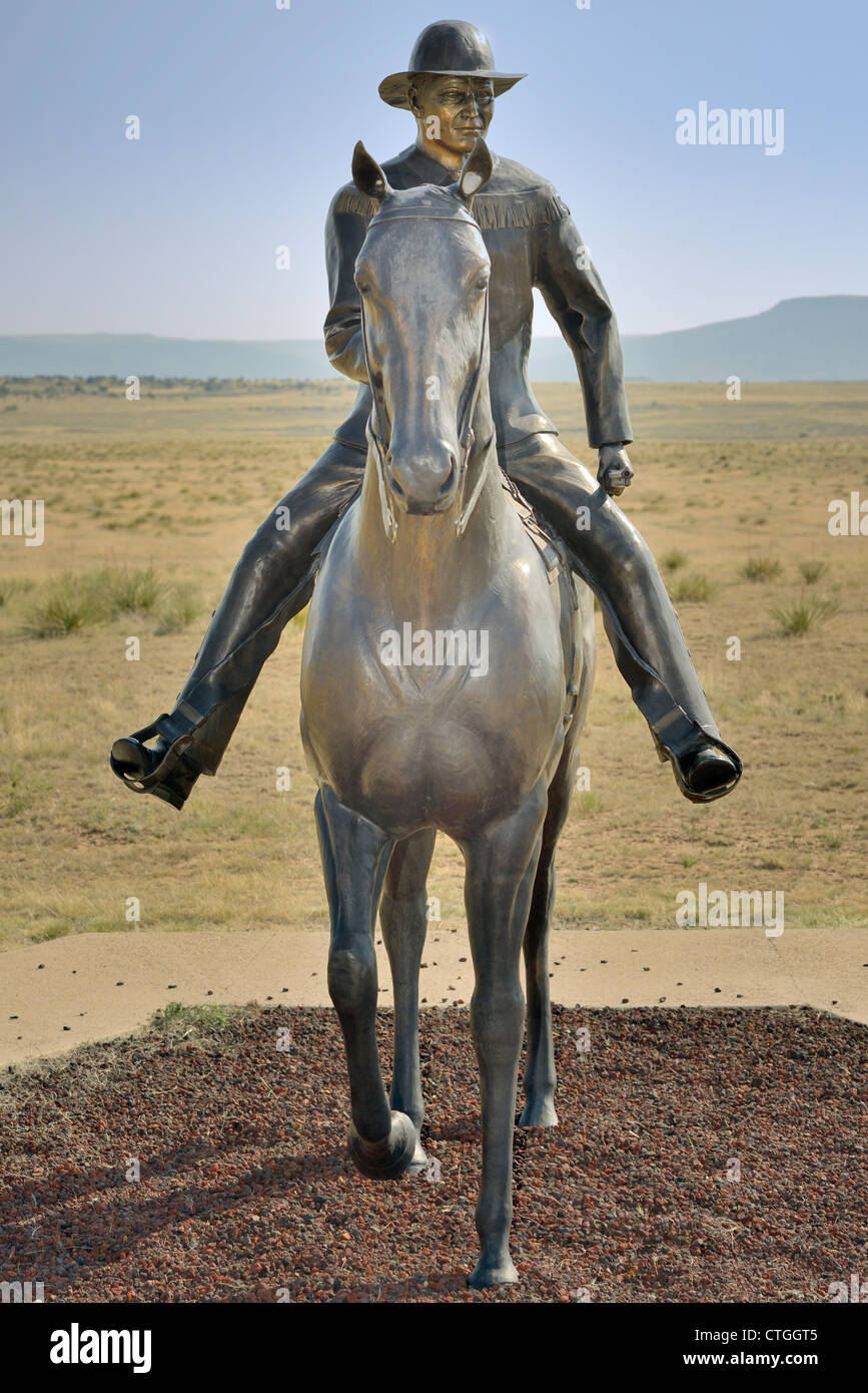 Statue de Charlton Heston au NRA Whittington Center, Raton, New Mexico, USA Banque D'Images