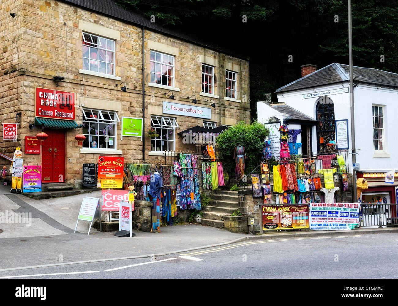 Cadeaux touristiques Matlock Bath Angleterre derbyshire uk retouchées numériquement Banque D'Images