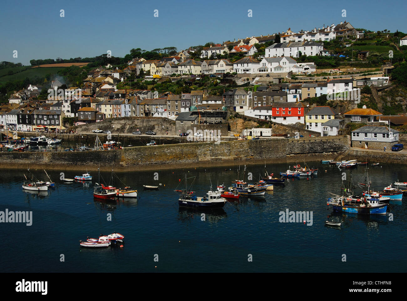 Une vue sur le port de Mevagissey Cornwall UK Banque D'Images