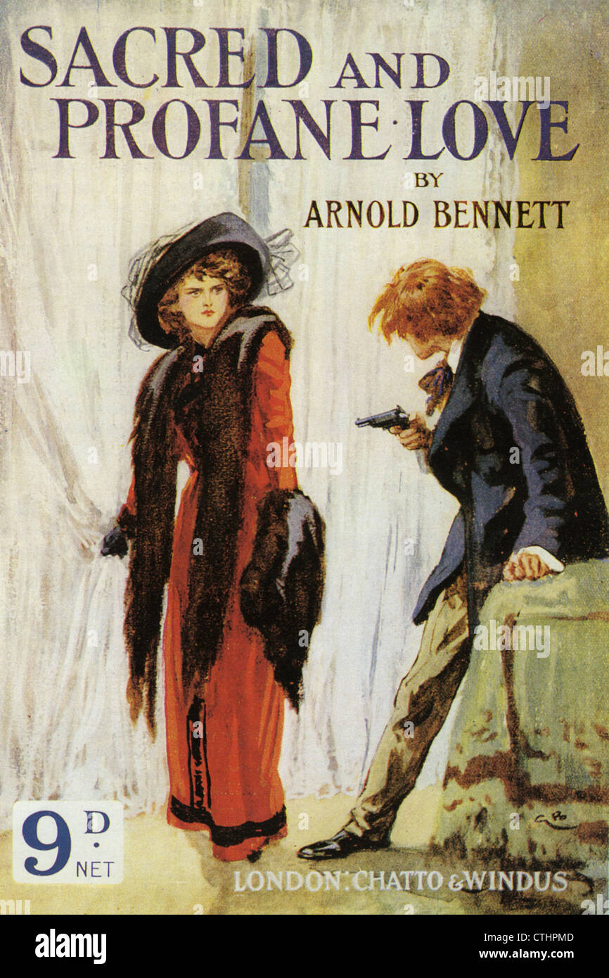 L'Amour sacré et profane des années 1920, réimpression du roman par Arnold Bennett publié pour la première fois en 1905. Banque D'Images
