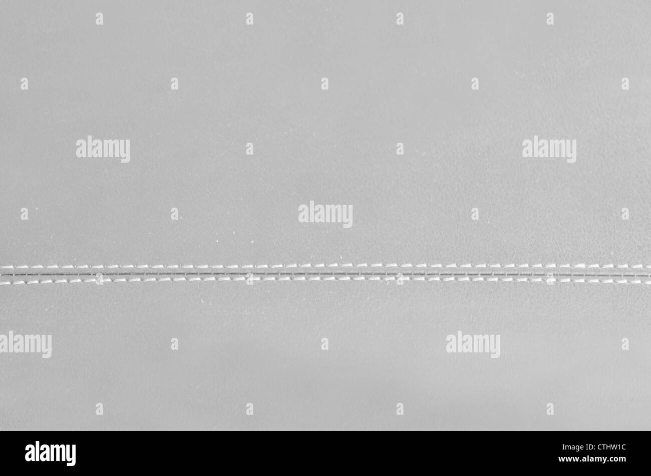 Horizontal arrière-plan gris cuir cousu Banque D'Images