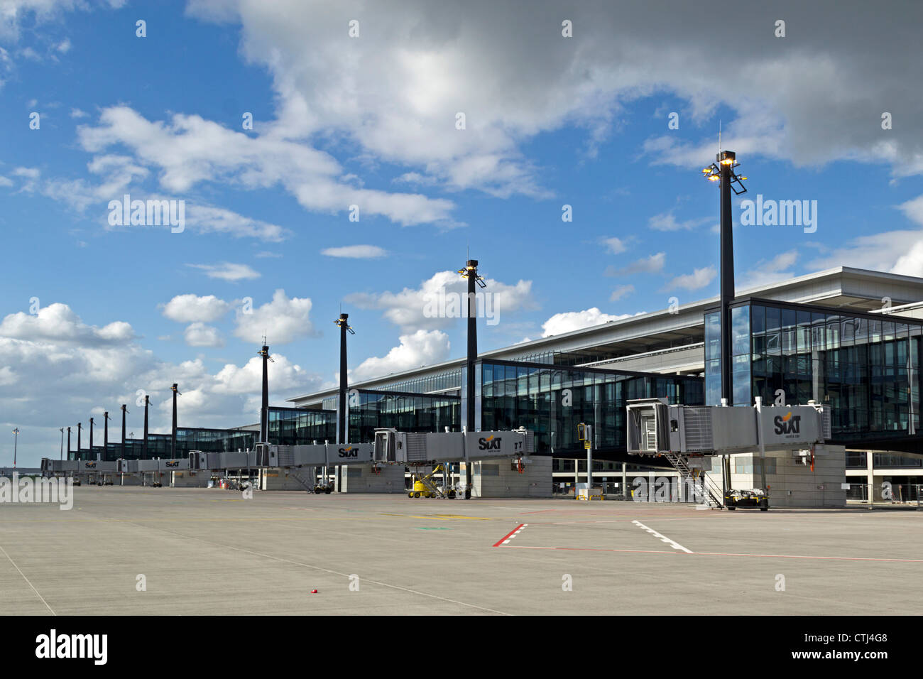 L'intercirculation à new Berlin Brandenburg Willy Brandt Aéroport Schönefeld, Berlin, Allemagne Banque D'Images