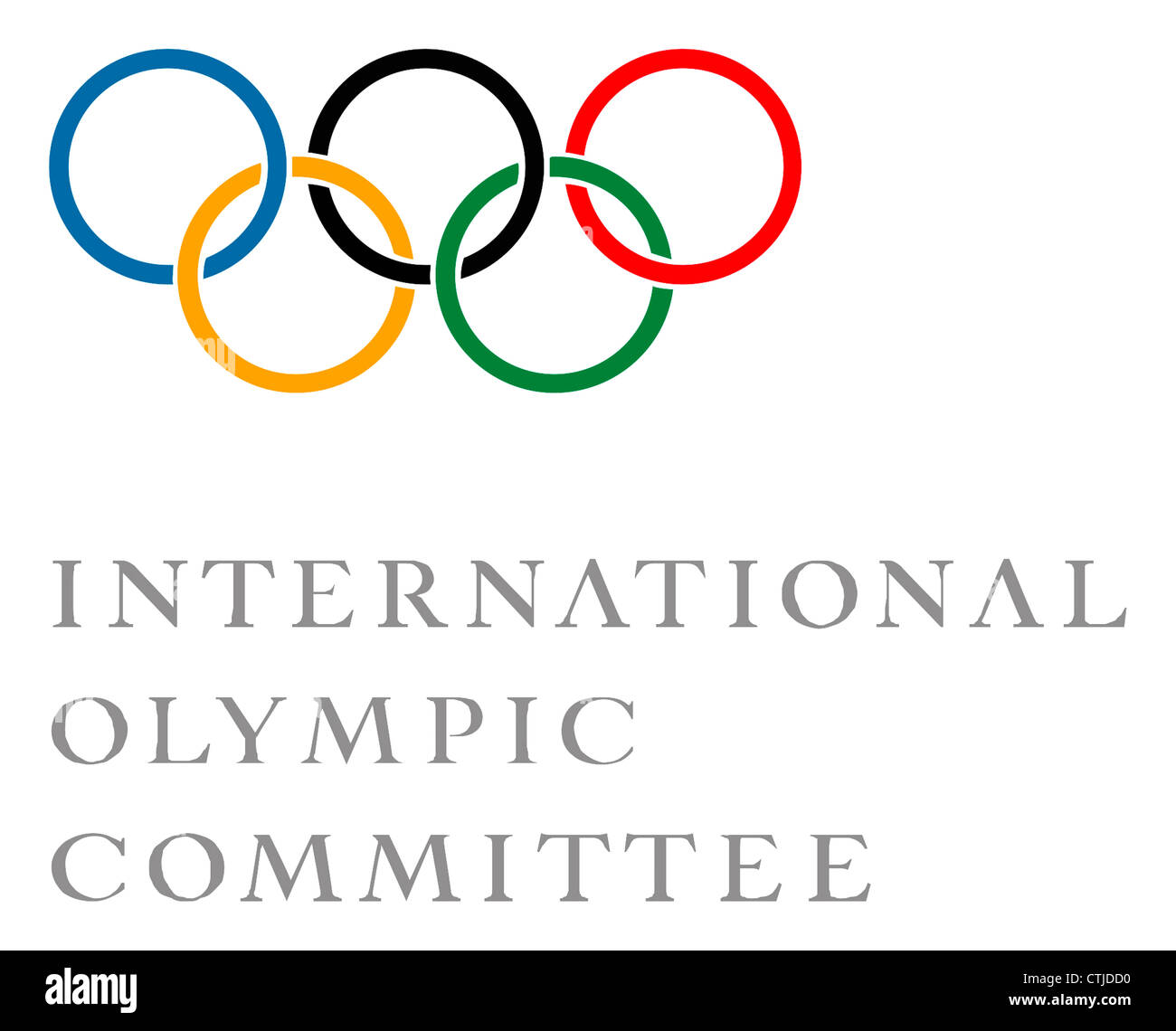 Logo du Comité International Olympique (CIO). Banque D'Images