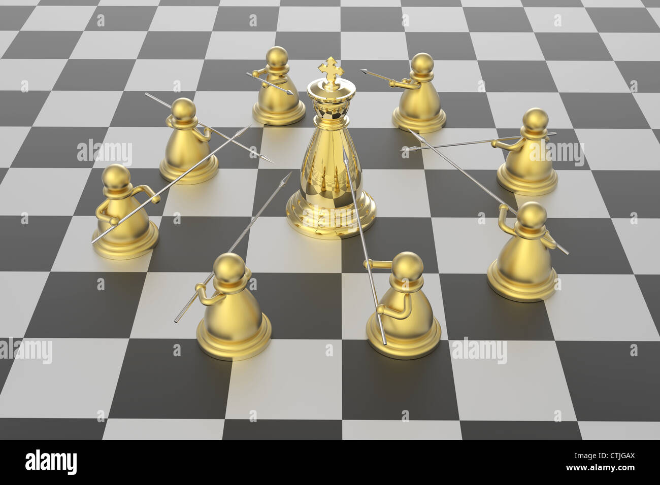 Dans la compétition d'échecs Échec et mat Banque D'Images