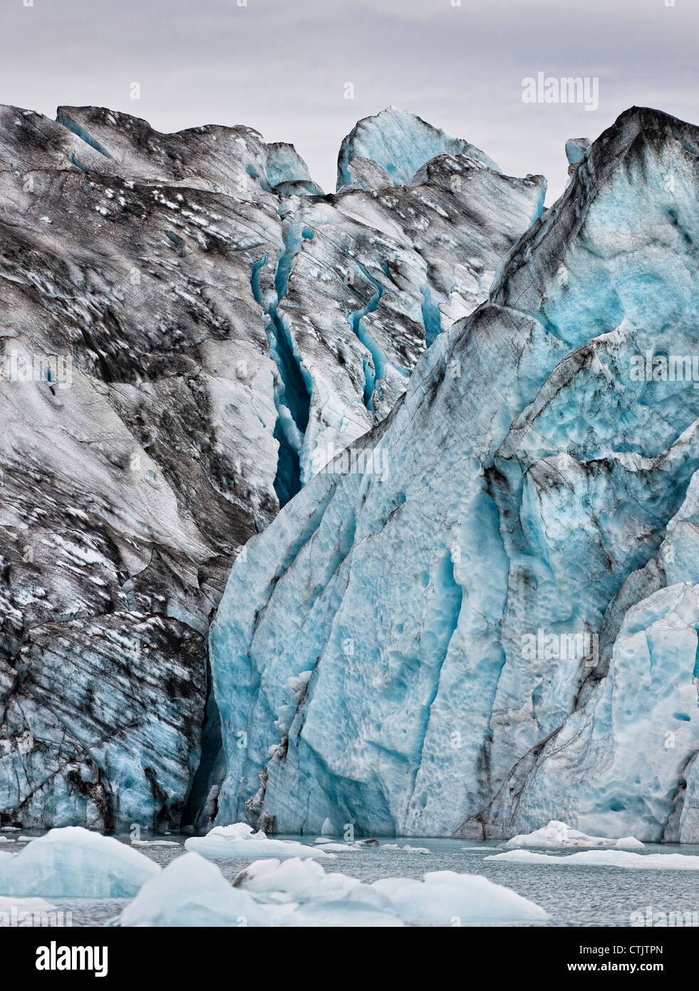 Murs de glace- Jokulsarlon Glacial Lagoon, Breidarmerkurjokull glacier Vatnajokull, glacière, à l'Islande Banque D'Images