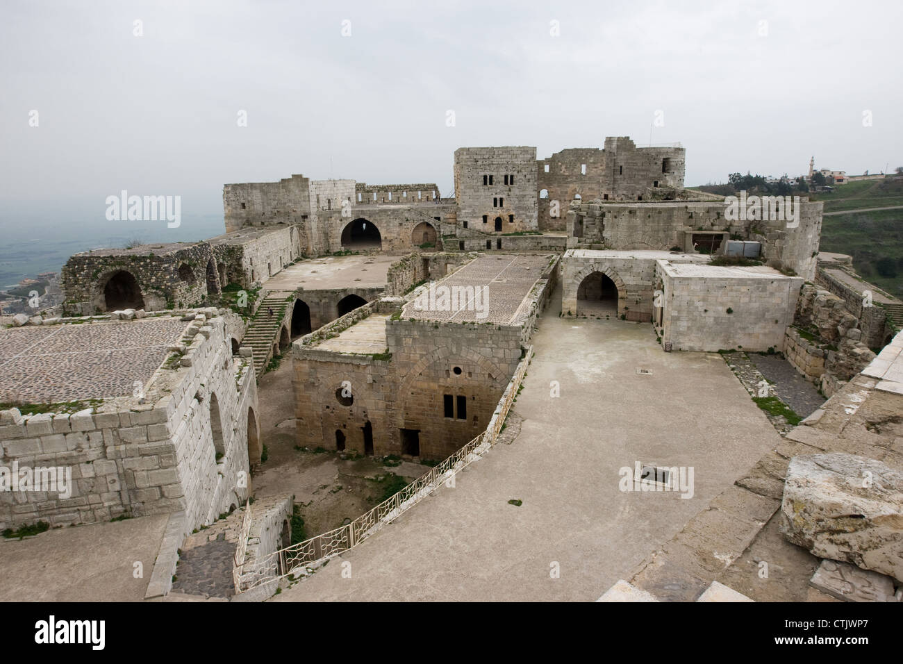 Crac des Chevaliers, château des Croisés en Syrie Banque D'Images