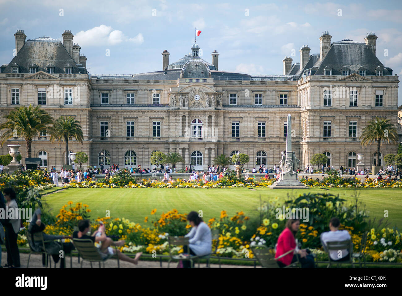 Paris,france.jardin du luxembourg,le Senat. Banque D'Images