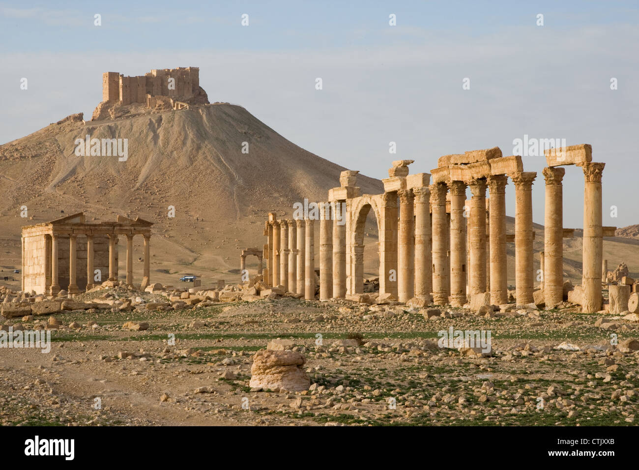 Site romain antique de Palmyre, en Syrie, près de Damas. Banque D'Images